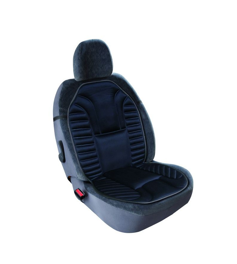 Couvre-siège Auto Grand Confort Noir - Mousse Mémoire De Forme - Universel Avec Airbags