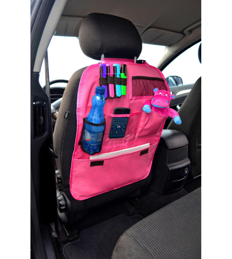 organiseur auto rose, poches de rangement sièges de voiture