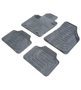 Jeu de 4 Tapis Voiture Tuning en PVC argent pas cher