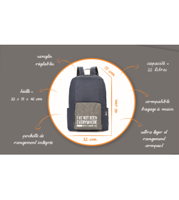 Achat sac à dos de voyage compact et pliable - Gris