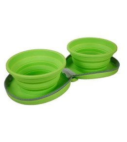 Double Gamelle Pliable Chien à transporter et Refermable