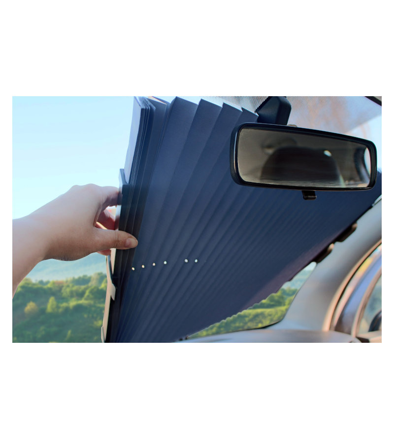 Pare-soleil evantail rideau 150 x 65cm | Confort auto : Automotoboutic