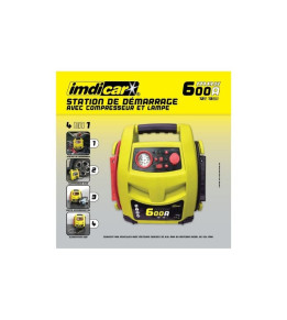 Booster démarrage voiture 600 ampères, compresseur pneus