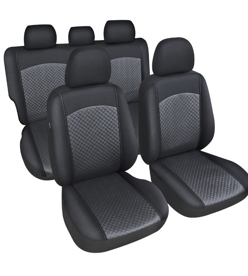 Housses de sièges avants et banquette spécial 4X4-SUV - Florencia Noir Housses de sièges avants et banquette spécial 4X4-SUV - Florencia Noir