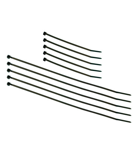 10 Colliers serre-câbles - 5x100mm et 5x200mm