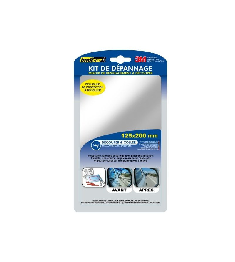 Kit dépannage Miroir de Remplacement pour Rétroviseur de voiture