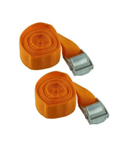 Sangles d'arrimage - 2 x 2.50 m - Orange
