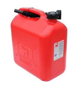 Jerrican plastique 20 litres essence & carburant avec bec verseur