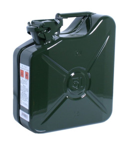 Jerrican essence et carburant métal 5 litres vintage auto