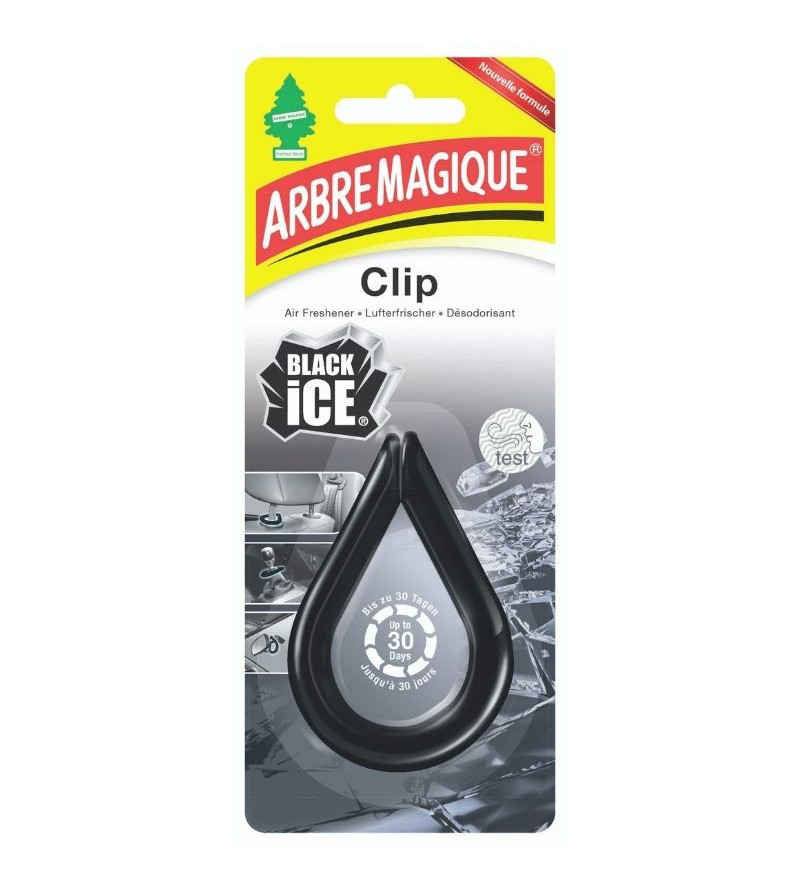 Lot de 12 désodorisants Clip Arbre Magique Black Ice