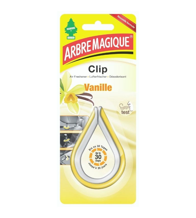 Lot de 4 désodorisants Clip Arbre Magique Vanille