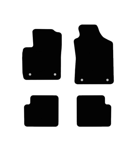 Tapis auto Fiat 500 sur mesure - Qualité prestige - Noir