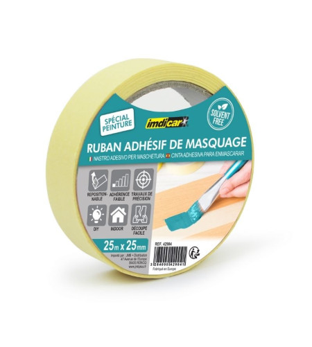 Ruban adhésif masquage pour peinture - 25m x 25 mm