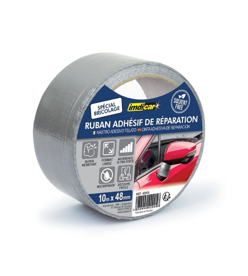 Ruban Adhésif réparations travaux gris - 10m x 48mm
