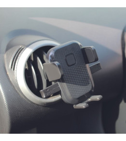 Support smartphone pour grille d'aération du tableau de bord