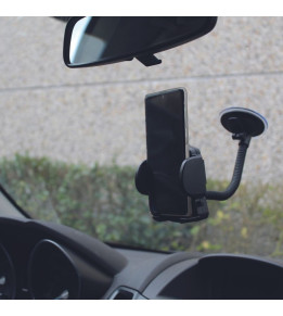 Support smartphone 2 en 1 ventouse et grille aération voiture