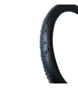 Couvre volant massant pour voiture - Noir - Taille universelle