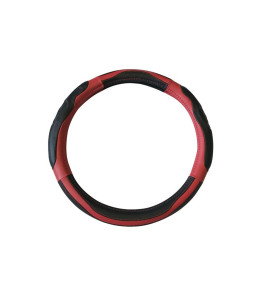 Couvre volant Sport - Noir & Rouge - Taille universelle