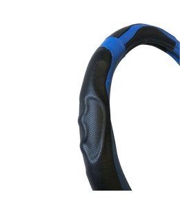 Couvre volant  voiture Sport - Noir & Bleu - Taille universelle