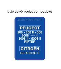 Couvre volant cuir à Meplat - Peugeot 208, 308 2, 2008 & 3008 2