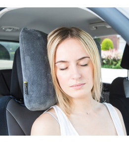 Coussin à mémoire de forme anti mal de dos en voiture - Gris