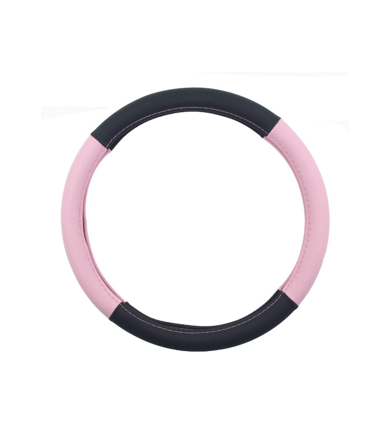 Couvre Volant Voiture bicolore Rose et Noir | Automotoboutic
