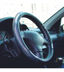 Couvre Volant Universel, inserts aspect Carbone | Automotoboutic