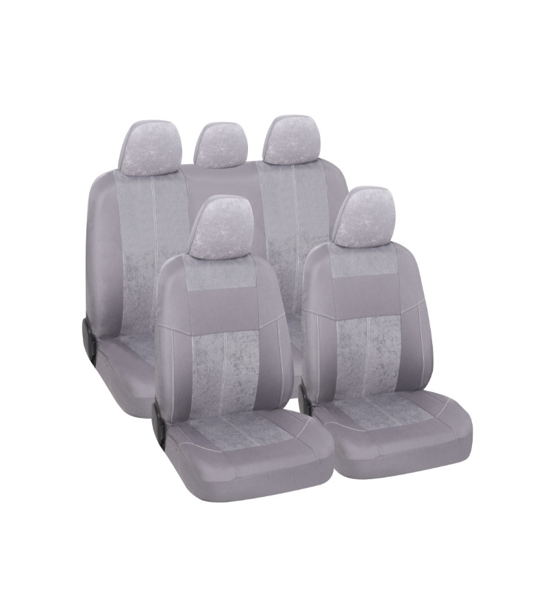  Flexzon 2+1 BG7 Housse de siège en tissu gris et noir de  qualité.