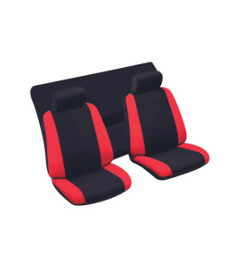 Jeu complet de tapis de voiture universels noirs ganse rouge moquette 1er  Prix - Norauto