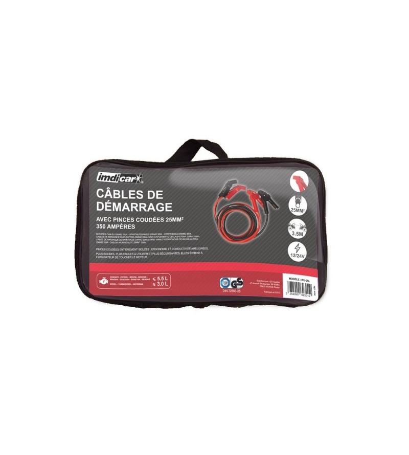 Câble de démarrage 25mm2 xplt 3,5m x2 pinces - Super U, Hyper U, U Express  