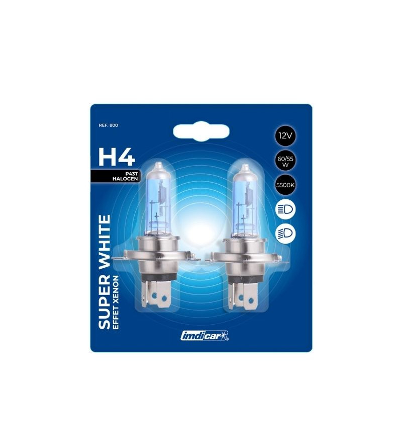 Ampoules feux de croisement - jeu de 2 ampoules H4 Super White