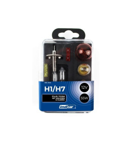 Coffret de secours H1 + H7 - 6 ampoules et 3 fusibles