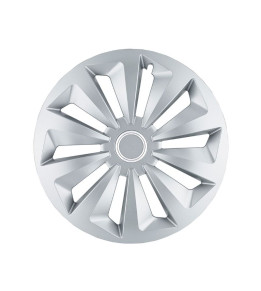 4 Enjoliveurs 13 Pouces ABS Fox - Argent | Automotoboutic
