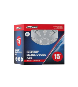 4 Enjoliveurs 15 Pouces ABS Aura - Argent | Automotoboutic