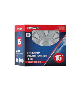 4 Enjoliveurs 15 Pouces ABS Cosmos - Argent | Automotoboutic