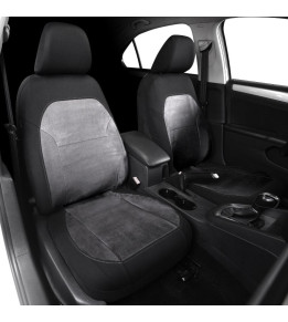 Housses de siege auto - 2 sièges avant - Noir & Gris