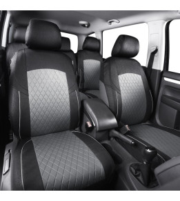 Housses siege auto Spécial Monospaces - 5 Places - Noir & Gris