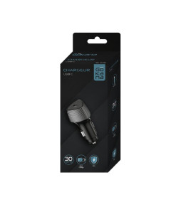 Chargeur allume-cigare USB-C noir - 30W | Automotoboutic