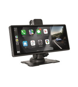 Écran panoramique dashcam compatible CarPlay & Android Auto – Conduite connectée et sécurisée