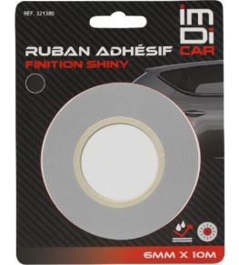 RUBAN ADHESIF NOIR 6MM X10M
