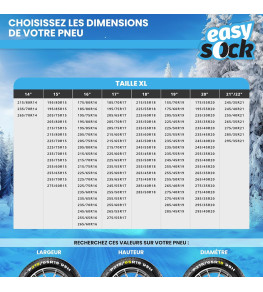 Chaînes Neige de Voiture Textile Easysocks | Plusieurs Tailles