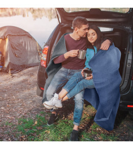 Coussin plaid 2 en 1 - 120 x 90 cm - Coloris au choix