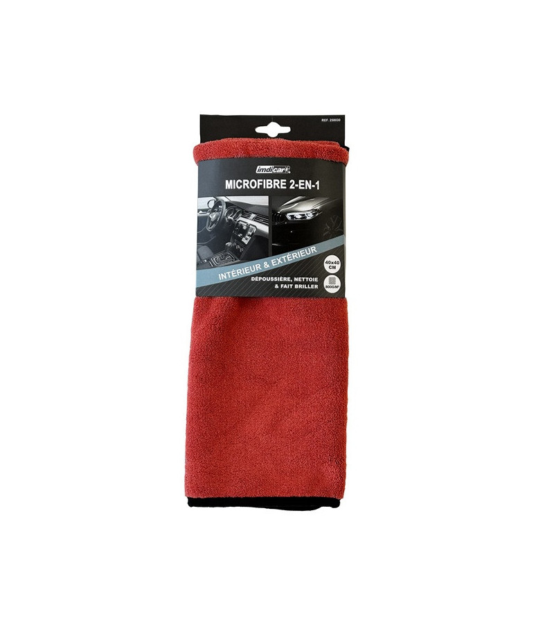 Microfibre 2 en 1 40x40 cm 400g/m² – Lavage et finition sans rayures