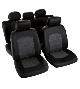 Housses siege voiture universelles Messina - Noir & Gris - Jeu avant