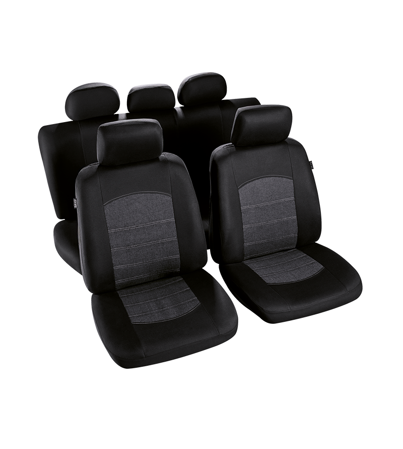 Housses siege voiture universelles Messina - Noir & Gris - Jeu avant
