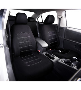Housses siege voiture universelles Messina - Noir & Gris - Jeu avant