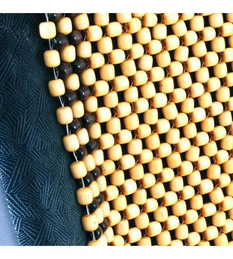 Coussin De Siège D'été En Perles De Bois Cousu à La Main